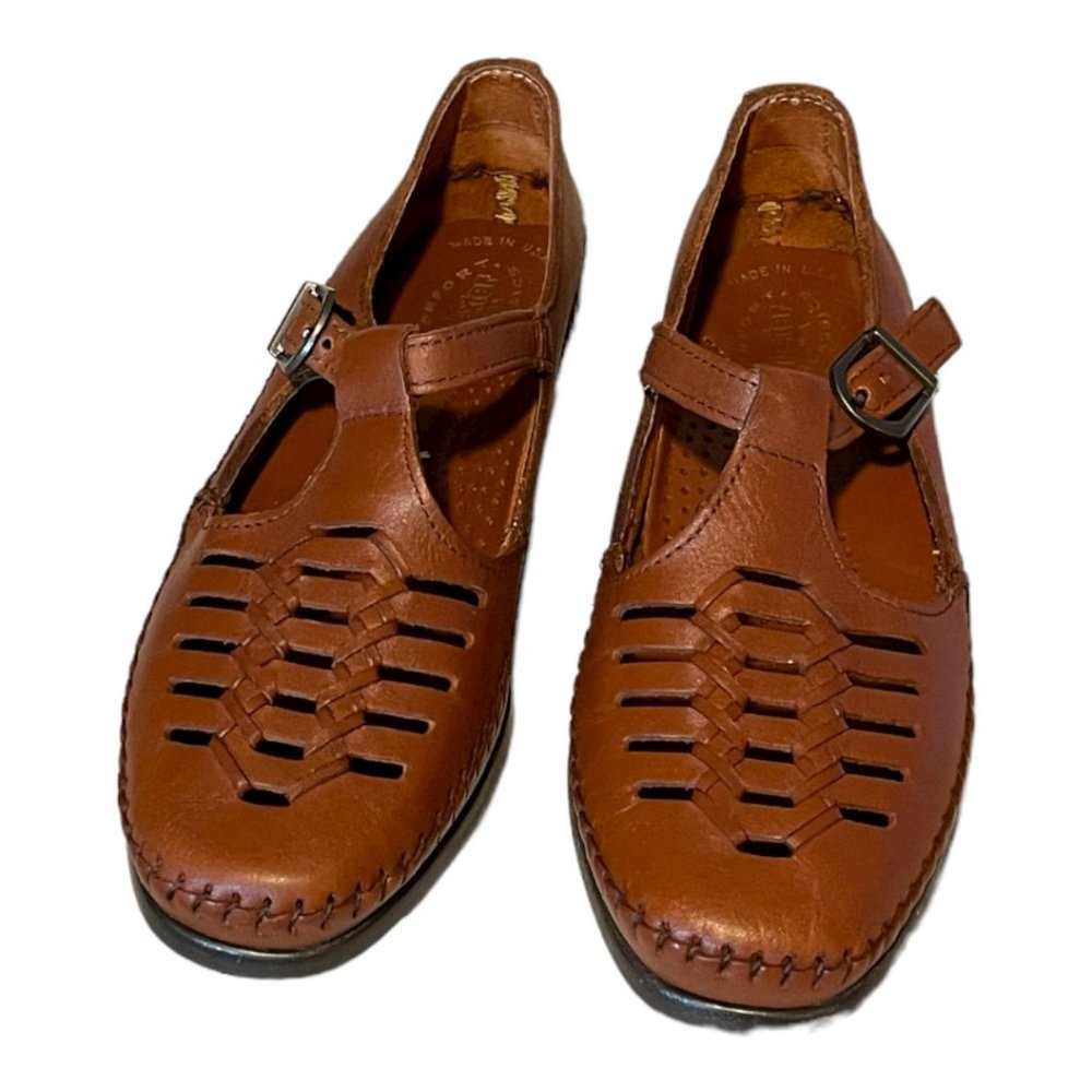 Dexter T-Strap Huarache Slip-On - Brown - Size 8 - New without Box
